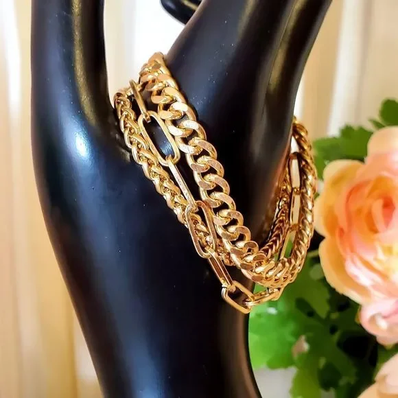 goldtone Athena Chain Bracelet - Picture 5 of 7